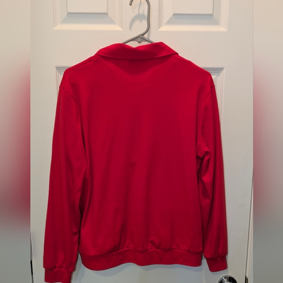 Red long sleeve Vintage top by Vicky Wayne Size L - Picture 2 of 3